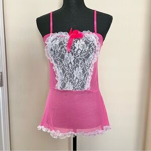 Vintage French Maid Babydoll Cosplay Lingerie